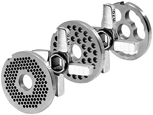 WOLFCUT R70 Lochscheibensatz 3mm + 6mm Bohrung + 2 Kreuzmesser + 1 Vorschneider System Unger Werkzeugstahl