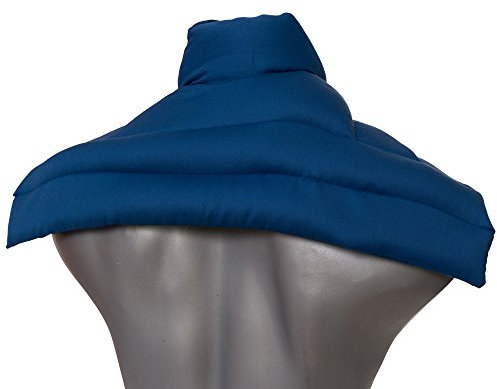 Traubenkernkissen Schulter & Nackenkissen mit Kragen. Gute Wärme für den Nacken. Eine Alternative zum Nackenhörnchen | Bio-Stoff enzianblau