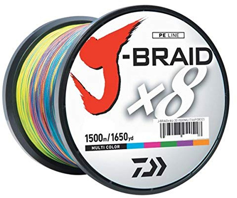 Daiwa J-BRAIDX8, Bulk, Multi-Color, Mono Dia.= 30lb.