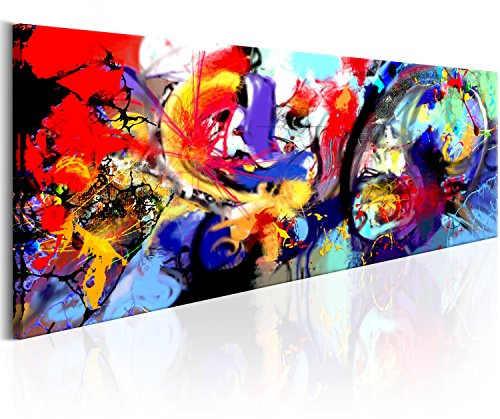 murando Acrylglasbild Abstrakt 135x45 cm 1 Teilig Wandbild auf Acryl Glasbilder Kunstdruck Moderne Acrylglas Platte Wanddekoration Geschenke Heimdekoration Glasbild - Farbflecken bunt wie gemalt