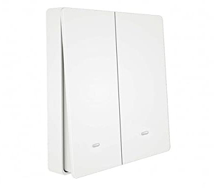 Interruptor inalámbrico con mando a distancia sin batería para centralita receptor inalámbrico 220 V 10 A sin cables, frecuencia 433 MHz (2 botones)