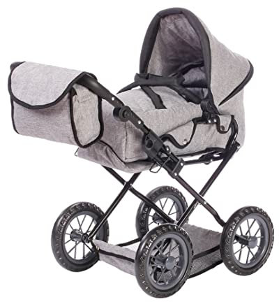 KNORRTOYS.COM 63187 Knorrtoys 63187-Puppenwagen Ruby-stoneblack Puppenwagen, 51 x 37 x 64 cm