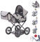 KNORRTOYS.COM 63187 Knorrtoys 63187-Puppenwagen Ruby-stoneblack Puppenwagen, 51 x 37 x 64 cm