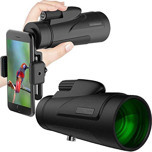 NCRD Monokularteleskop for Smartphone 10x52 Monokular mit Halter & Stativ, HD Monokuliert Bak4. Prism Night Vision Monoculars for Erwachsene Vogelbeobachtung Camping Wildlife Wandern