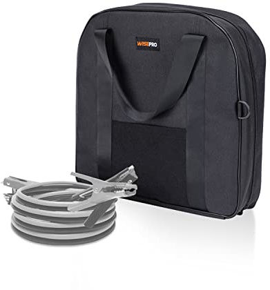 WISEPRO 15 Inch Jumper Cable Bag,Heavy Duty Cable Storage Bag,Water Resistant Cable Organizer Bag for Jumper Cable,EV Charging Cables, Cords and Hoses (15 Inch Black)