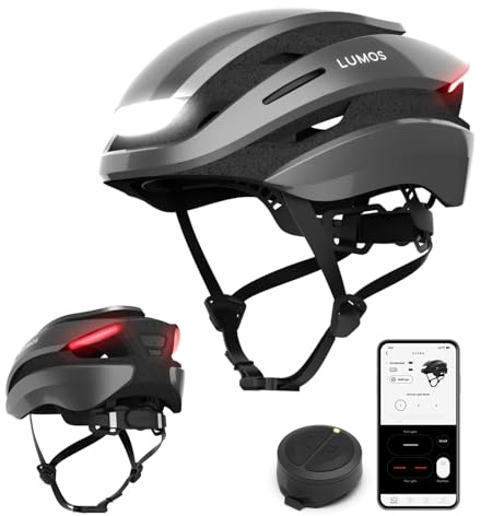 Lumos Casco per bici smart Ultra con luci LED e indicatori di direzione integrati