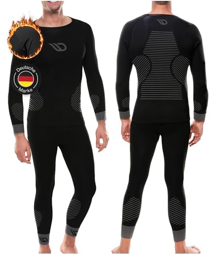 Diasports Thermounterwäsche Herren | Atmungsaktive Skiunterwäsche für Wintersport | Funktionsunterwäsche Mit Thermohose und Thermoshirt Langarm | Thermal Underwear | Größe M
