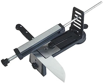 IGTOPS Affilacoltelli professionale, diamantati, rotazione flip con angolo fisso, set (A), Silver