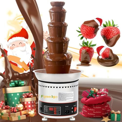 DPQYJPP Fondue de Fuente de Chocolate de 4/5/6/7 Niveles, configuración Ajustable de Fuente de Chocolate casera Profesional y función de Mantener Caliente para Fiestas Bodas,5Tier