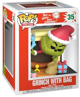 Funko Pop! Deluxe: HtGSC - The Grinch mit Bag - How The Grinch Stole Christmas - Vinyl-Sammelfigur - Geschenkidee - Offizielle Handelswaren - Spielzeug Für Kinder und Erwachsene - Movies Fans