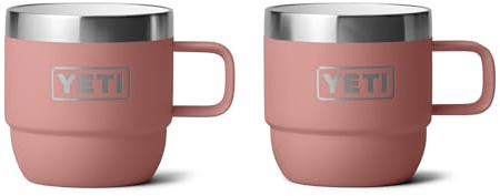 YETI Rambler Lot de 2 tasses à expresso isothermes sous vide, en acier inoxydable, rose grès, 177 ml