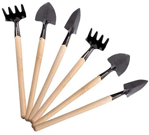 BEBEMOKO 2sätze Mini-gartenwerkzeug Für Teiliges Mit Handspaten Und Handgabel Leichte Gartenwerkzeuge Mit Holzgriff Für Blumen Und Gemüseanbau Perfektes Für Kleine Gartenliebhaber