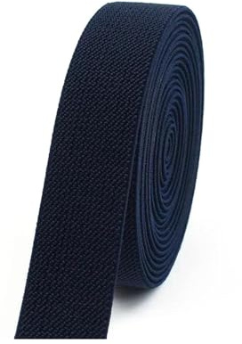 5 metros de bandas elásticas de 10 a 50 mm para coser sujetadores, pantalones, bandas de goma para la cintura, accesorios de ropa interior para hacer tú mismo,Azul marino,50mm