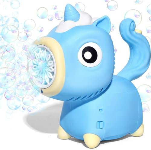 YOTOY Einhorn Seifenblasenmaschine für Kinder Seifenblasen Spielzeug für Spiel Badewanne Hochzeit Badespielzeug für 3 4 5 Jahre Kinder Geburtstag Geschenk für 3-8 Jahre Mädchen Junge Baby Spielzeug