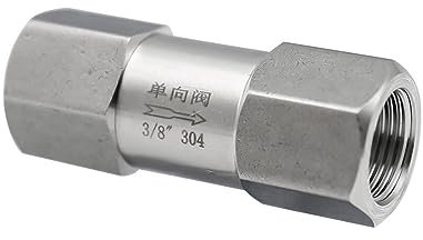 BDAYEK Clapet Anti-Retour Clapet Anti-Retour, clapet Anti-Retour, 1/8'' 1/4'' 3/8'' 1/2'' 3/4'' 1'' BSPP Pouce Tube Femelle SS304 SS316 clapet Anti-Retour de Carburant unidirectionnel(Ss316,0.5 inch)