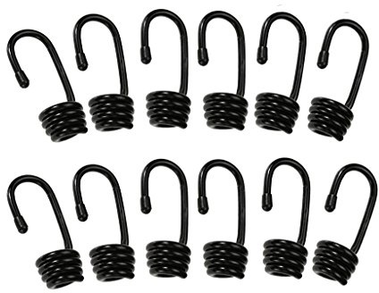 12 ganci a spirale rivestiti in plastica per corda elastica da 6 mm