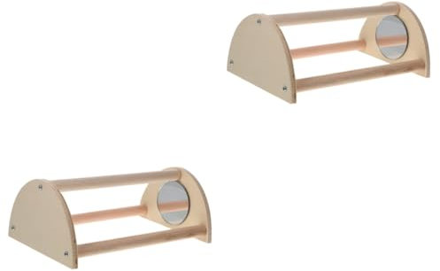 VICASKY 2 Stück Hühnerschaukel Ständer - Robuste Hühnerstange Aus Holz Für Küken Und Vögel - Ideal Zum Sitzen Und Roosting Perfekte Ausstattung Für Ihr Geflügel Und Haustiere