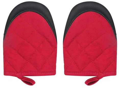 Nicht Slip Ofen Handhandschuhhaarpaar Hitzebeständiger Kurzer Neopren Küchenhandschuhe Home Backzubehör Kochbedarf