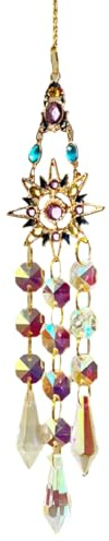 NHQZ Atrapasoles cristal colgante, Decoración Colgante de Cristal para Jardín, Atrapasoles de Cristal, Crystal Suncatcher Ornamento Colgante, para Colgar en Casa, Jardín