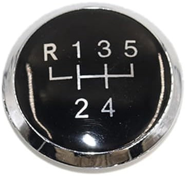 Rynplex 5 6-Gang-Schalthebel-Stickmanschetten-Manschettenabdeckung, for VW, for Polo, 9N 9N2 2002–2009 Schaltsack für manuelle Schaltung(Black 5 Speed Black)
