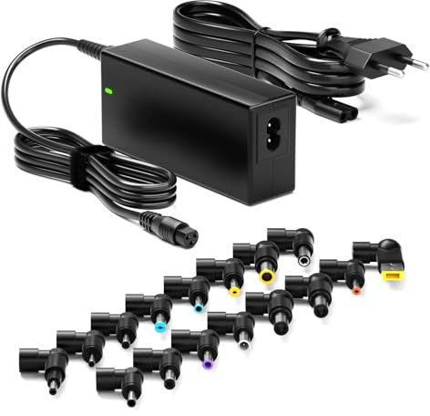 Zolt 90 W 65 W universell bärbar datorladdare strömförsörjning 15 V 16 V 18,5 V 19,5 V 20 V AC DC strömkabel för HP Dell Acer Asus Toshiba Samsung Sony (90 W-16 Tips)