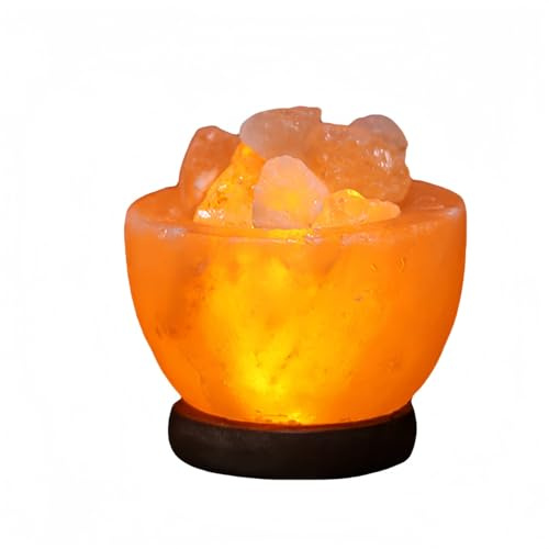 Mini USB LED Energiesparende Salzlampe Warmes Licht Natürliches Bernstein Kristall Rock Licht mit Holzbasis Rosa Salz Tischlampen für Büro Home Deco Schlafzimmer Yoga