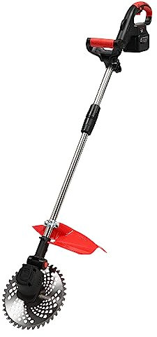 21V Cordless Grass Trimmer Strimmer 1800W Telescopic Lightweight Grass Trimmer with Charger and 2*Lithium Batteries, Garden Weed Cutter Weed eater Brush Cutter for Lawn Edger Pruning Weed