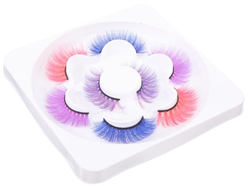 Veemoon 4pairs False Eyelashes Wispy Fake Eyelashes Pack for Women Makeup Use Natural Curly Design Random Color