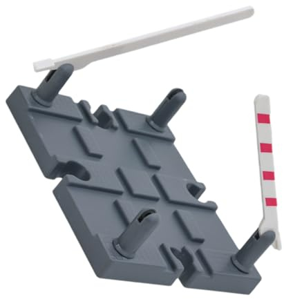 Kisangel Railway Railing Barrier Track Accessory for Train Scene Building Stable Mini Road Block Model for DIY Railroad Layout Compatible with Major Train Brands Safe Plaything