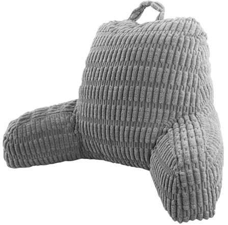 MIJIMO Reading Pillows for Sitting in Bed Adult, Back Rest Pillow for Sitting Up in Bed and Couch, Back Support Chair Pillow Support for Adult Backrest Pillows for Reading (Dark Grey 21 Inch)