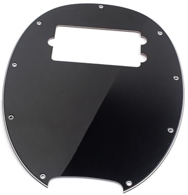 Bass Schlagbrett 4-lagig 9-loch für Music Man Mm Style | Schwarz, Abs und Edelstahl, Ersatzteil für 4-saiter, Selbstgemacht Zubehör