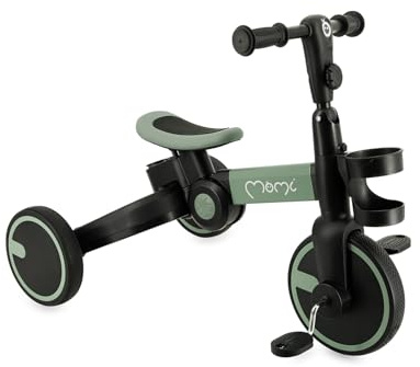 MoMi FILO 3in1 Triciclo Evolutivo per bambini 1-3 anni - Bici Senza Pedali Pieghevole, sella regolabili, pedali rimovibili - Tricicli con portabicchiere e ruote in EVA