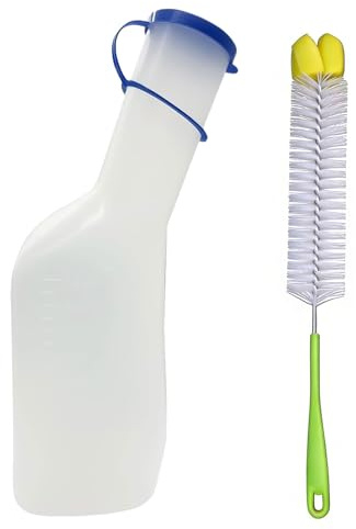 Urinoir Homme,1000ml Portable Urinoir Homme,Urinal Portable avec Couvercle,Urinoir Portable avec Poignée,Bouteille Urine avec Couvercle Plastique Réutilisable,pour Voyages,Camping,Déplacement