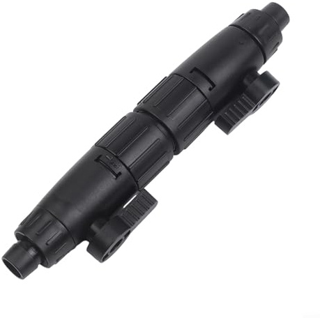 Quick Disconnect Hose Connector for Aquarium Filter with Built-in Shut-Off Valve, Flow Control Valve, Leak-Proof Breakaway Fitting, Plastic, 180x16x(12MM)