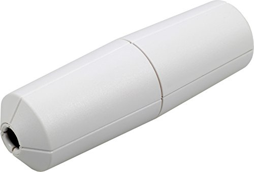 EHMANN 2860x0800 Elektronischer Schnurdimmer T28.08 weiß, Phasenanschnitt, 230V, 50Hz, Leistung: LED 3-35 W, 5-100 W/VA