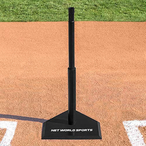 FORTRESS Telescopic Baseball Batting Tee - Adjustable Rubber Batting Tee
