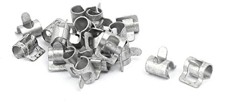 sourcing map Collier de Serrage Tuyau Pince Clip Serre Joint 4mm Dia Interne Revêtement attache cable ressort 20pcs