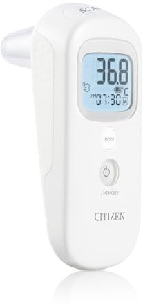 Citizen Digital Temperature Thermometer for Ear, Forehead and Body - Non-Contact, Easy Use Infrared Digital Thermometer Gun with High Accuracy Readings - Adults, Kids, and Newborn Baby Suitable