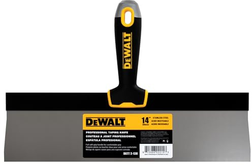 DEWALT Couteau à enduire de 35,6 cm | Acier inoxydable avec poignée souple | DXTT-2-138