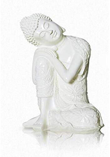 Cutfouwe Thaï Bouddha, Zen Jardin Méditant, Bouddha Assis, Statue de Jardin, Béton, Statue Asiatique, Statuaire de Bouddha Chinois, Coulée en Pierre,b