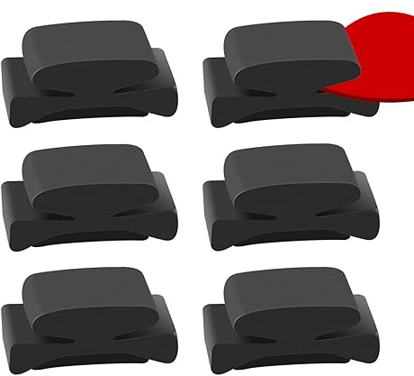 Linkidea Lot de 6 médiators épais en caoutchouc pour guitare, basse, ukulélé (noir)