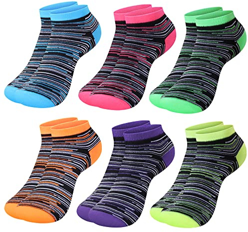 L&K-II 12 Pezzi Calze di cotone da donna Calze sportive Calze corte 92239 39-42