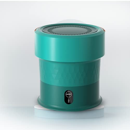 PanHuiWen Pliable Mini Lave Linge Studio Turbo Petite Machine à Laver Beauté 13L pour Camping Appartement Dortoir RV,Green-Ozone