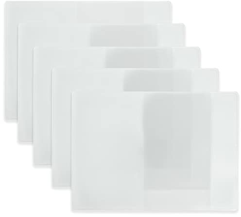 Reisepasshüllen 5 Pack, Passschutz aus durchsichtigem Kunststoff, transparente, gefrostete Passhüllen für Pässe in Standardgröße RFID-ID-Kartenhüllen Zubehör für Reiseveranstalter für Frauen Männer