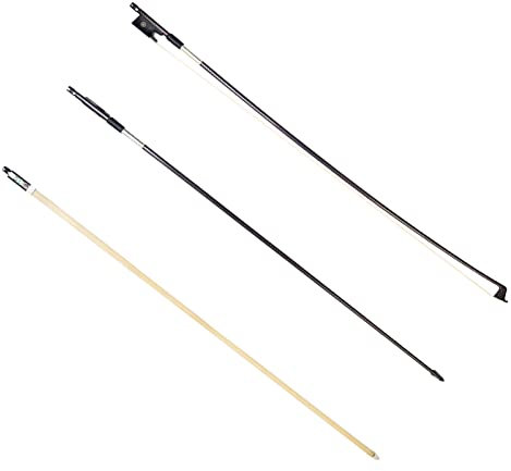 TSTS Geigenbogen Advanced Fiddle Bow 4/4 Size Violin Bow Red Silk Braided Carbon Fibre Violin Bow Ebony Frog Great Balance