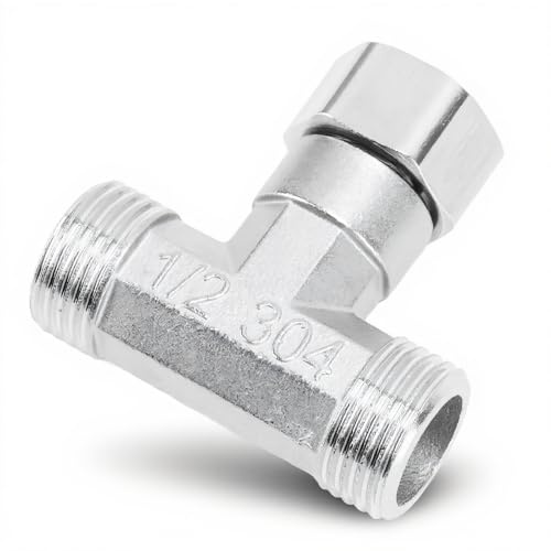 1 Uds Forjado De Accesorios De Tubería En T De Acero Inoxidable 304, Adaptador De Tubería De 3 Vías G1/2 T De Rama Macho Para Una Amplia Aplicación En Tubería(Rosca hembra media)