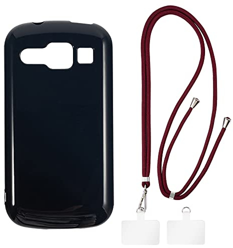 Crossbody/Neck Strap TPU Phone Case Combo Compatible with Doro 1370, Shockproof Protective Cover with Adjustable Lanyard