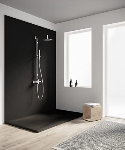 Premier Slate Stone Ultra-Slim 25mm Rectangular Shower Tray – 1200 x 800 - Black
