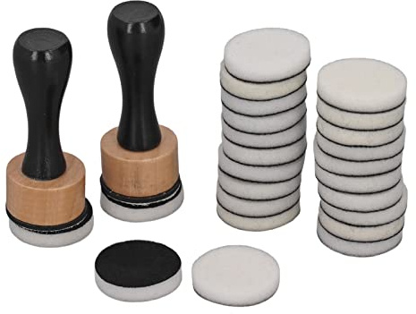 Tissting Ink Blending Tool 2 Stück, 3 x 7,5 cm Rund, Mit 24 Ersatz Pads - Professionelles Tintenmischwerkzeug Für Malen, Zeichnen Und Basteln, Ideal Für Scrapbooking Und Fotoalben