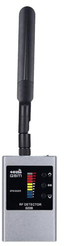 Detector de Cámaras Ocultas, Escáner de Señales de RF, Rastreador GPS, Utilizado para Detectar Dispositivos de Escucha en Hoteles, Hogares y Oficinas (Plateado)